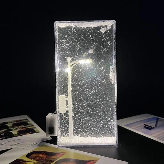 Snow Scene Night Light Night Street Lamp