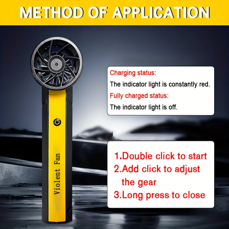 400, 000RPM Portable Turbo Fan, 10000mAh Handheld Turbo Jet Blower with High-Speed 130km/h Airflow.