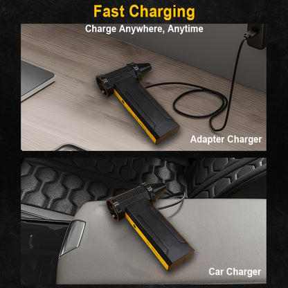 400, 000RPM Portable Turbo Fan, 10000mAh Handheld Turbo Jet Blower with High-Speed 130km/h Airflow.